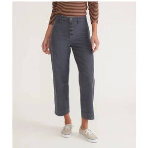 Women’s Marine Layer High Waist Blue Corduroy Ankle Wide Leg Pants